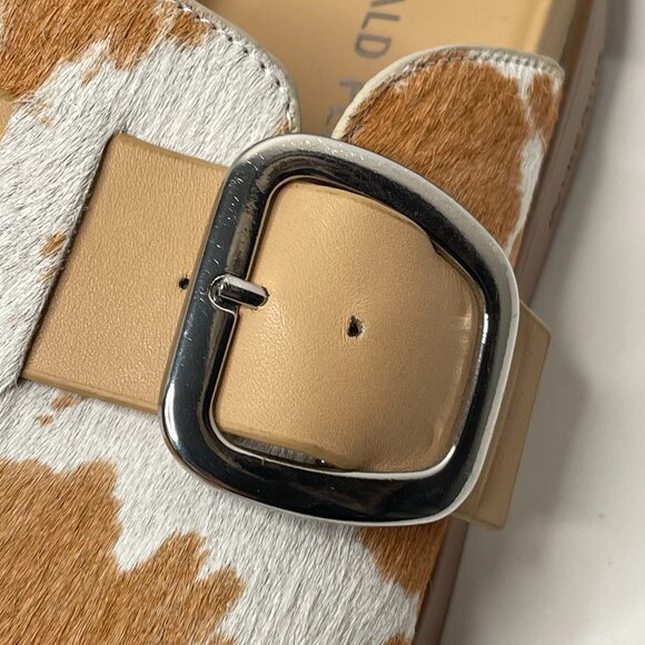 Donald J. Pliner | Fiona Printed Calf Hair Leather Buckled Mule - Picture 5 of 7